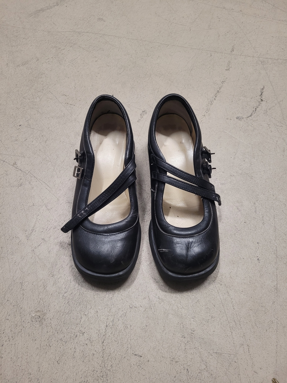 JOHN FLUEVOG Black Mary Jane SHOES with Cross Straps